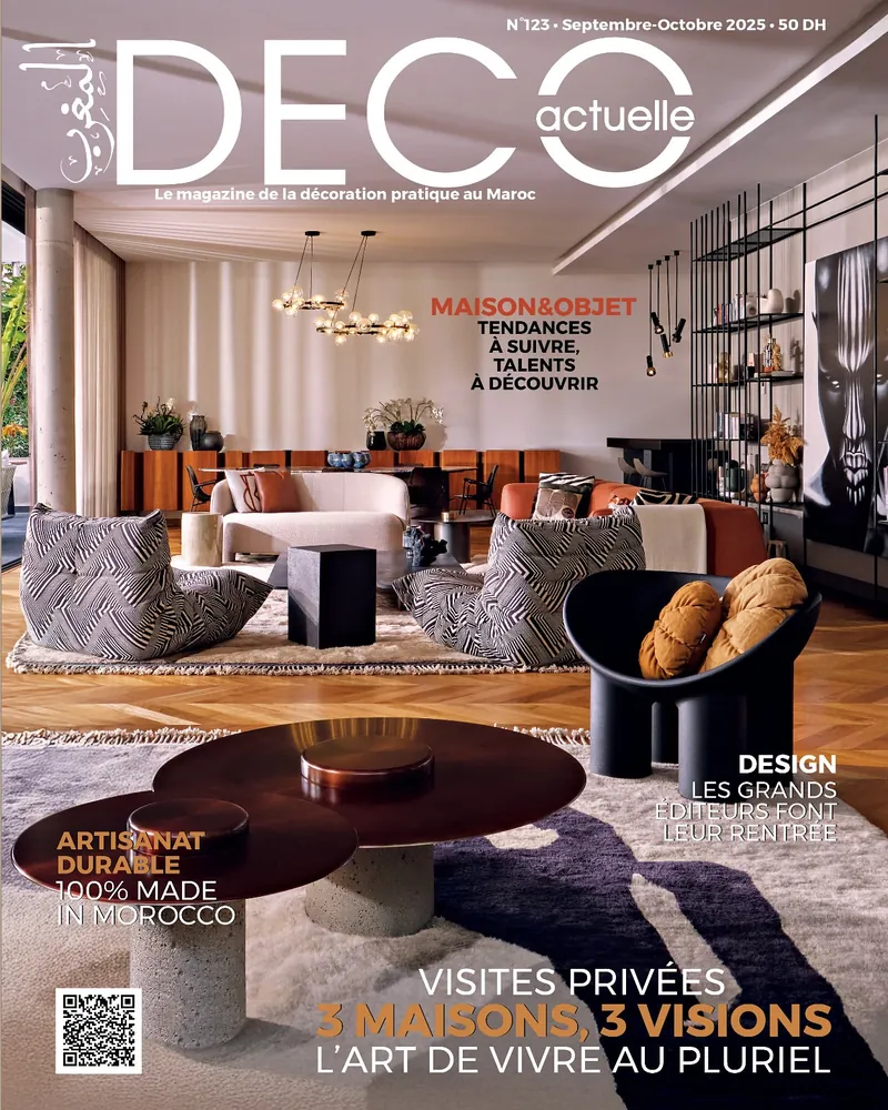 Couverture de Déco Actuelle et pages de Maisons du Maroc