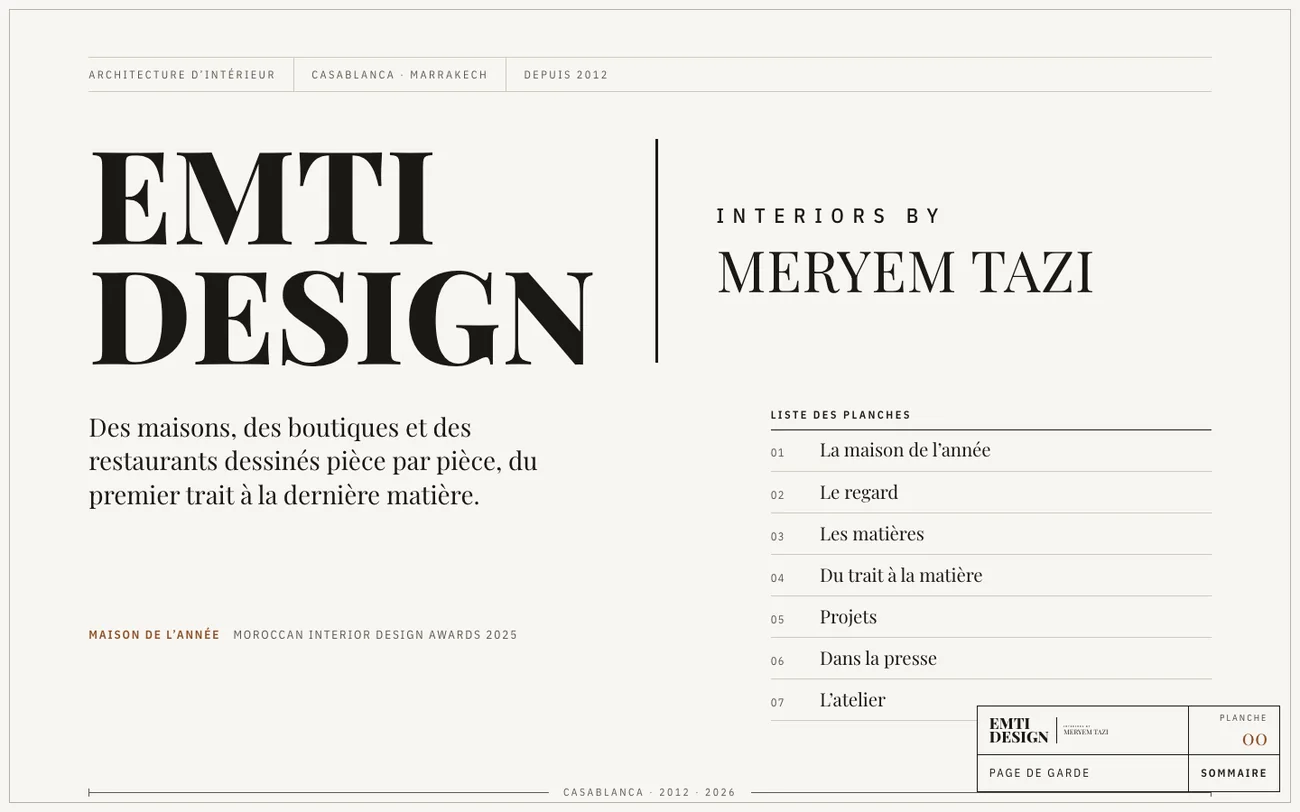 La page de garde du site